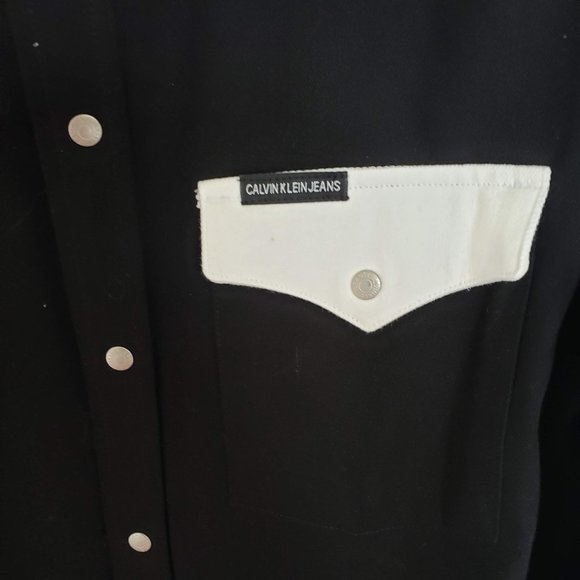 Calvin Klein Denim Shirt Jacket - Picture 3 of 5